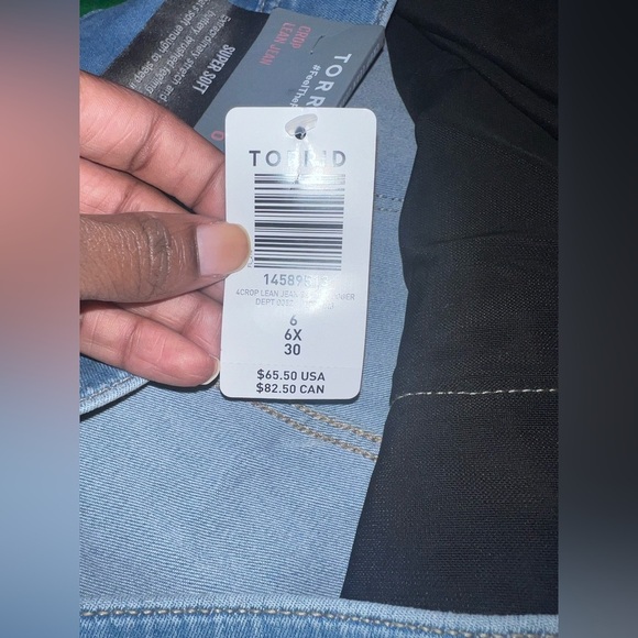 NWT Torrid Light Blue Crop Lean Ankle Jeans size 6X - Picture 9 of 10